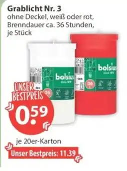 V Markt Grablicht Nr. 3 bolsius Angebot