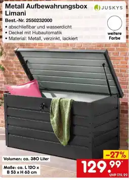 Netto Marken-Discount Metall Aufbewahrungsbox Limani Angebot