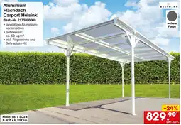 Netto Marken-Discount Aluminium Flachdach Carport Helsinki Angebot