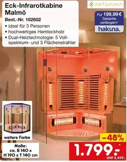 Netto Marken-Discount Eck-Infrarotkabine Malmö Angebot
