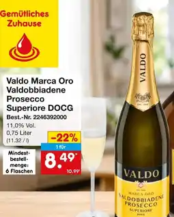 Netto Marken-Discount Valdo Marca Oro Valdobbiadene Prosecco Superiore DOCG Angebot