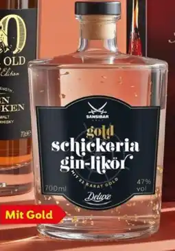 Lidl SANSIBAR DELUXE Schickeria Gin-Likör mit Gold Angebot