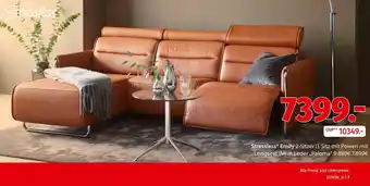 Stressless Emily 2-Sitzer (1 Sitz mit Power) mit Longseat (M) in Leder „Paloma“