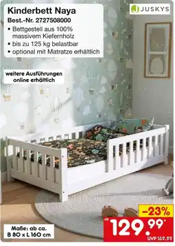 Netto Marken-Discount Kinderbett Naya JUSKYS Angebot