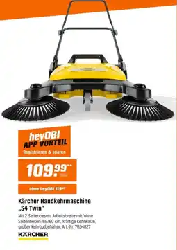 OBI Kärcher Handkehrmaschine „S4 Twin“ Angebot