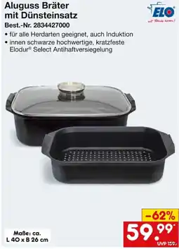 Netto Marken-Discount ELO Aluguss Bräter mit Dünsteinsatz Angebot