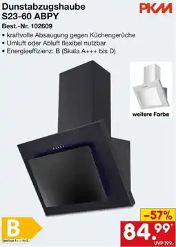 Netto Marken-Discount Dunstabzugshaube S23-60 ABPY Angebot