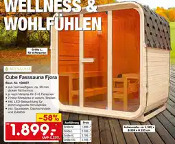 Netto Marken-Discount ARTSAUNA Cube Fasssauna Fjora Angebot