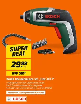 Bosch Akkuschrauber-Set „Flexi IXO 7“
