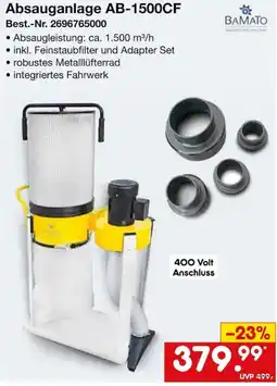 Netto Marken-Discount Absauganlage AB-1500CF BAMATO Angebot