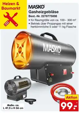 Netto Marken-Discount MASKO Gasheizgebläse Angebot