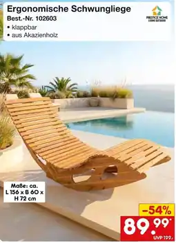Netto Marken-Discount Ergonomische Schwungliege Prestice Home Living Outdoor Angebot