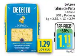 diska De Cecco italienische Pasta Farfalle Angebot