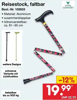Netto Marken-Discount Reisestock, faltbar VITAL COMFORT Angebot