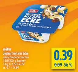 diska müller Joghurt mit der Ecke Angebot