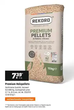 OBI REKORD Premium Holzpellets Angebot