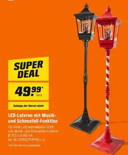 OBI LED-Laterne mit Musik- und Schneefall-Funktion Angebot