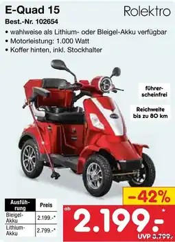 Netto Marken-Discount E-Quad 15 Rolektro Angebot