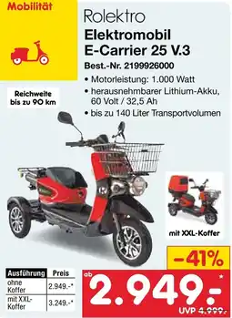 Netto Marken-Discount Rolektro Elektromobil E-Carrier 25 V.3 Angebot