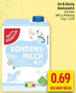 diska Gut & Günstig Kondensmilch Angebot