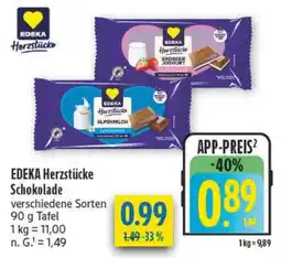 diska EDEKA Herzstücke Schokolade Angebot