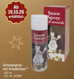 METRO Schneespray mit Schablonen Angebot