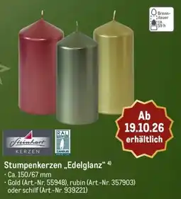 METRO Steinhart Stumpenkerzen „Edelglanz“ Angebot