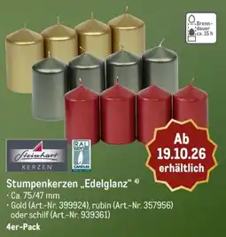 METRO Steinhart Stumpenkerzen „Edelglanz“ Angebot