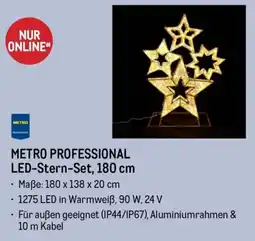 METRO METRO PROFESSIONAL LED-Stern-Set, 180 cm Angebot