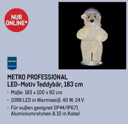 METRO METRO PROFESSIONAL LED-Motiv Teddybär, 183 cm Angebot