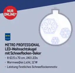 METRO METRO PROFESSIONAL LED-Weihnachtskugel mit Schneeflocken-Dekor Angebot