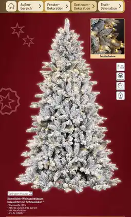 METRO Tarrington House Künstlicher Weihnachtsbaum beleuchtet mit Schneedekor Angebot