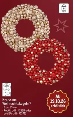 METRO DPI Kranz aus Weihnachtskugeln Angebot