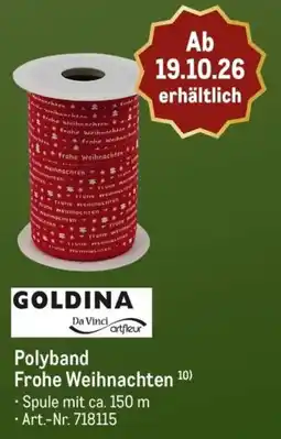 METRO GOLDINA Polyband Frohe Weihnachten Angebot