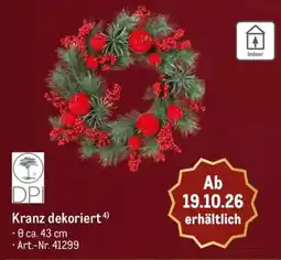 METRO Kranz dekoriert Angebot