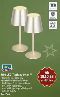 METRO aro Mini LED-Tischleuchten Angebot