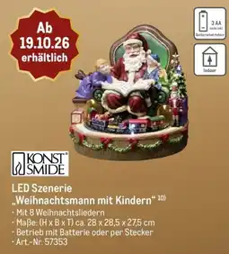 METRO KONST SMIDE LED Szenerie "Weihnachtsmann mit Kindern" Angebot
