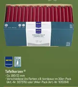 METRO METRO PROFESSIONAL Tafelkerzen Angebot