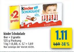 diska Kinder Schokolade Angebot
