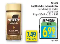 diska Nescafé Gold löschlicher Bohnenkaffee Angebot