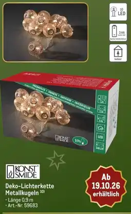 METRO KONST SMIDE Deko-Lichterkette Metallkugeln Angebot