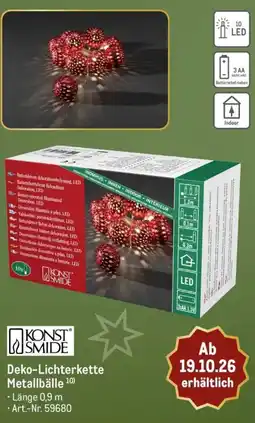 METRO KONST SMIDE Deko-Lichterkette Metallbälle Angebot