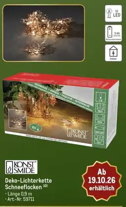 METRO KONST SMIDE Deko-Lichterkette Schneeflocken Angebot