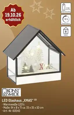 METRO KONST SMIDE LED Glashaus „XMAS“ Angebot