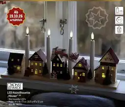 METRO KONST SMIDE LED Holzsilhouette „Häuser" Angebot