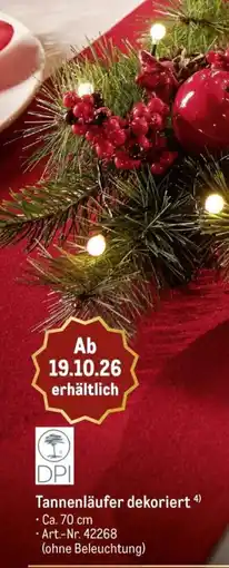 METRO DPI Tannenläufer dekoriert Angebot