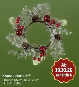 METRO Kranz dekoriert Angebot