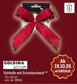 METRO GOLDINA Schleife mit Schottenband Angebot