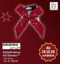 METRO GOLDINA Schleife Velvet mit Sternen Angebot