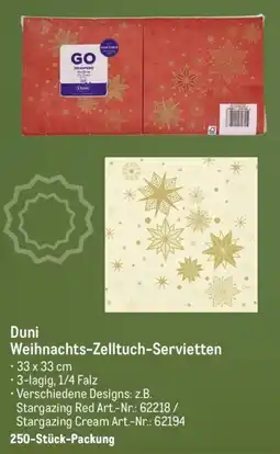 METRO Duni Weihnachts-Zelltuch-Servietten Angebot